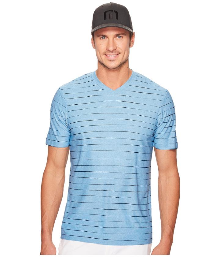 Travismathew Adair Crew (heather Sky Blue) Men's Clothing