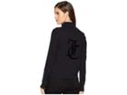Juicy Couture Track French Terry Jc Elevate Fairfax Jacket (pitch Black) Women's Coat