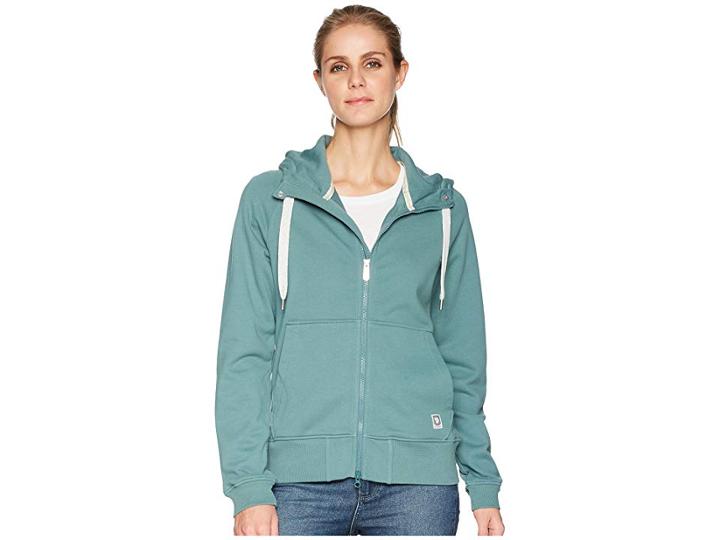 Fjallraven Greenland Zip Hoodie (frost Green) Women's Sweatshirt