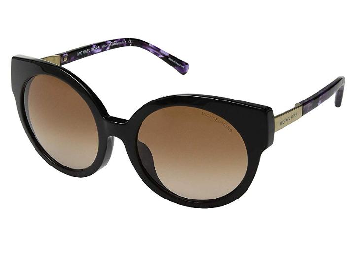 Michael Kors 0mk2019f (black Purple Tort/gold Frame) Fashion Sunglasses