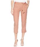 Liverpool Kinley Crop In Soft Stretch Linen In Tuscan Sunset (tuscan Sunset) Women's Casual Pants