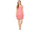 Mod-o-doc Classic Jersey Embroidered Panel Tank Dress (faded Red) Women's Dress