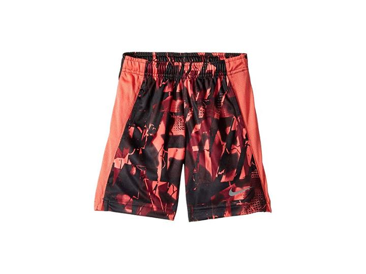 Nike Kids Dri-fit All Over Print Legacy Shorts (little Kids) (bright Crimson) Boy's Shorts