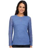 Prana Darla Top (vintage Cobalt) Women's Long Sleeve Pullover
