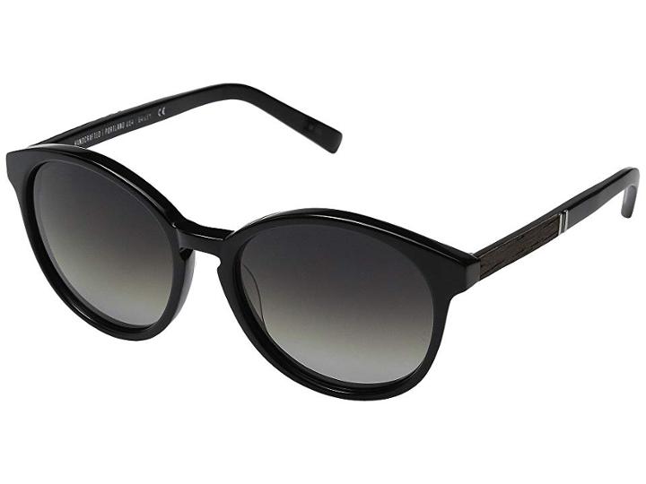 Shwood Bailey (black/ebony/grey Fade Polarized) Fashion Sunglasses