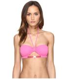 La Perla Plastic Dream Bandeau Top (dark Pink) Women's Swimwear