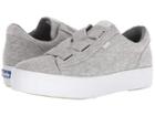 Keds Triple Cross Jersey (light Gray) Women's Hook And Loop Shoes