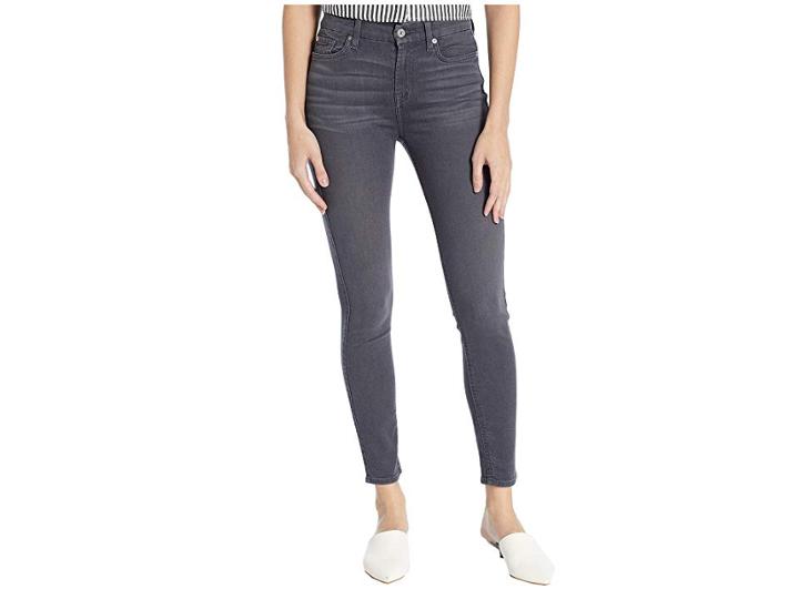 7 For All Mankind High-waisted Ankle Skinny In B(air) Smoke (b(air) Smoke) Women's Jeans