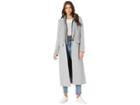 Avec Les Filles Wool Menswear Coat With Removable French Terry Hood (grey) Women's Coat