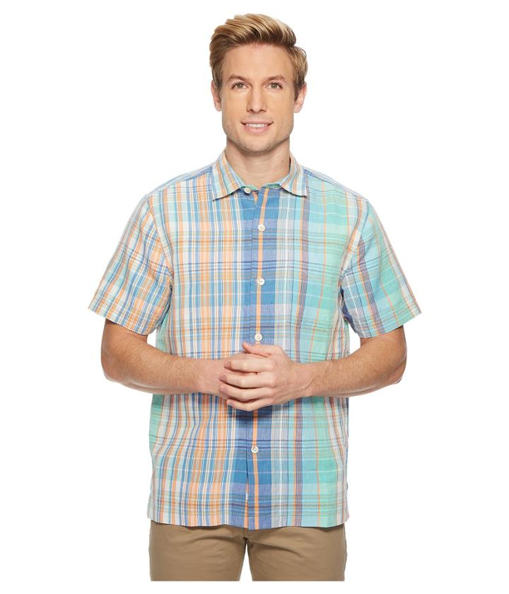 Tommy Bahama Cabana Daiquiri Woven Shirt (mint Mojito) Men's Clothing