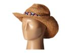 Roxy Cantina Straw Fedora Hat (natural) Traditional Hats