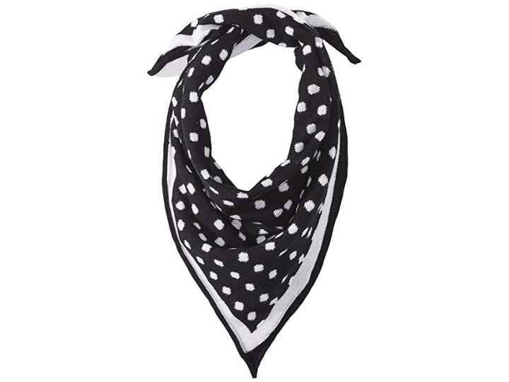 Vince Camuto Bordered Dot Knit Bandana (black) Scarves