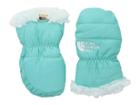 The North Face Kids Reversible Mossbud Swirl Mitt (infant) (mint Blue/origin Blue) Extreme Cold Weather Gloves
