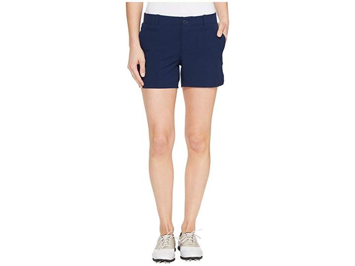 Under Armour Golf Links Shorty 4 (academy/true Gray Heather/academy) Women's Shorts
