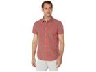 Kenneth Cole New York Short Sleeve Heather Check Shirt (cayenne) Men's Clothing