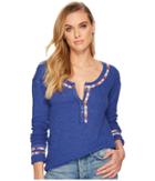 Free People Rainbow Thermal (blue) Women's Clothing