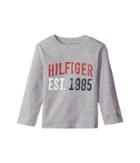 Tommy Hilfiger Kids Hilfiger-bex Jersey Long Sleeve Tee (big Kids) (grey Heather) Boy's T Shirt