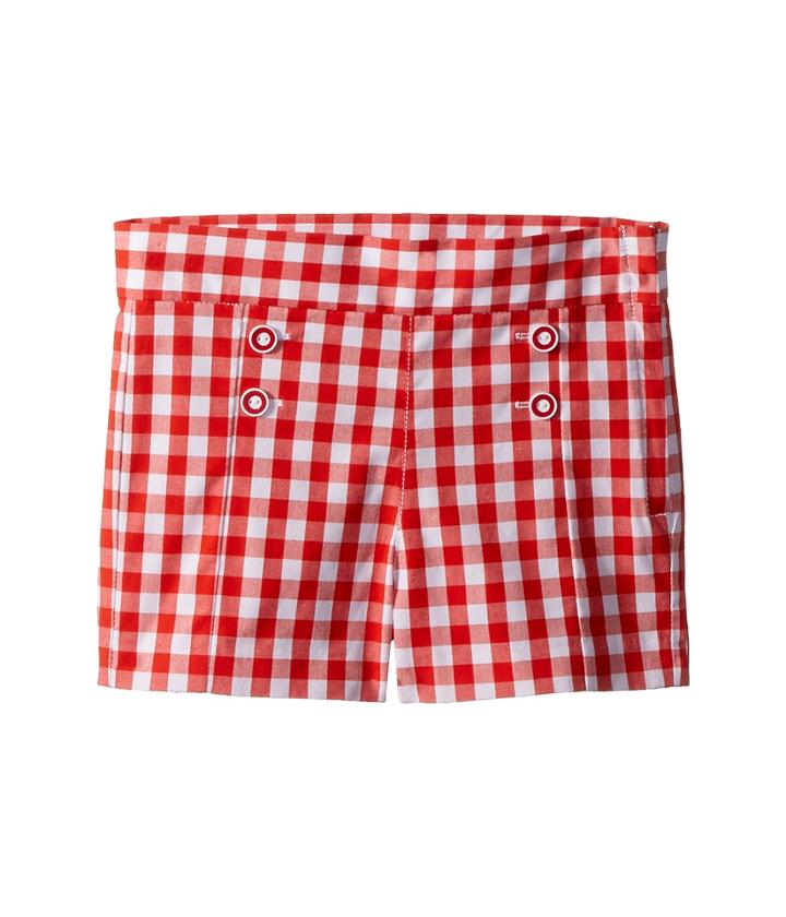 Janie And Jack Gingham Shorts (toddler/little Kids/big Kids) (red Gingham) Girl's Shorts