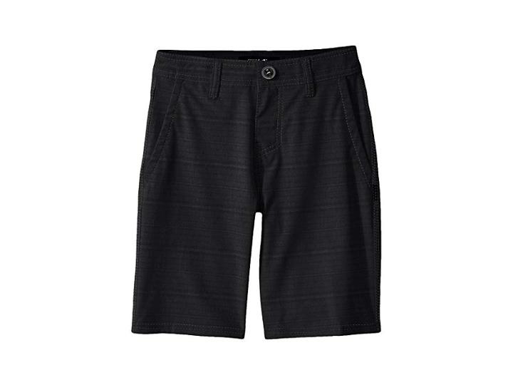 O'neill Kids Locked Stripe Hybrid Shorts (big Kids) (asphalt) Boy's Shorts