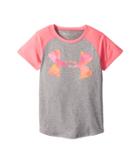 Under Armour Kids Sunburst Big Logo Raglan (little Kids) (true Grey Heather) Girl's Clothing