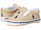 Polo Ralph Lauren Kids Bal Harbour Repeat Soft Sole (infant/toddler) (khaki/navy Canvas) Boy's Shoes
