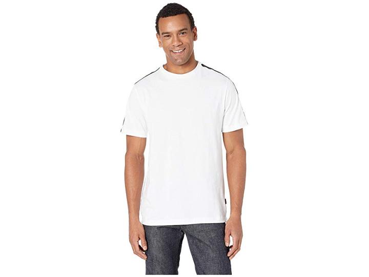 Kenneth Cole New York Short Sleeve Kenneth Cole Logo Tape Crew Tee (white) Men's Clothing