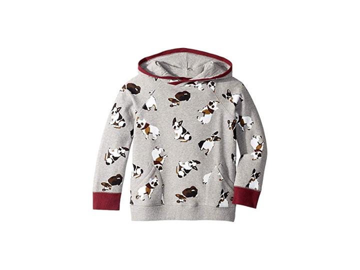 Peek Frenchie Hoodie (toddler/little Kids/big Kids) (heather Grey) Boy's Sweatshirt