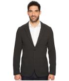 Perry Ellis Slim Fit Stretch Texture Knit Jacket (charcoal) Men's Jacket