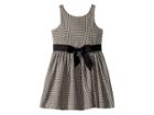 Polo Ralph Lauren Kids Glen Plaid Cotton Dress (little Kids) (black/cream) Girl's Dress