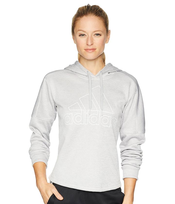 Adidas Team Issue Badge Of Sport Pullover (grey 2 Melange) Women's Sweatshirt