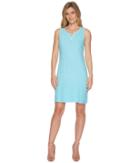 Tommy Bahama Arden Embroidered Sleeveless Short Dress (aqua Mist) Women's Dress