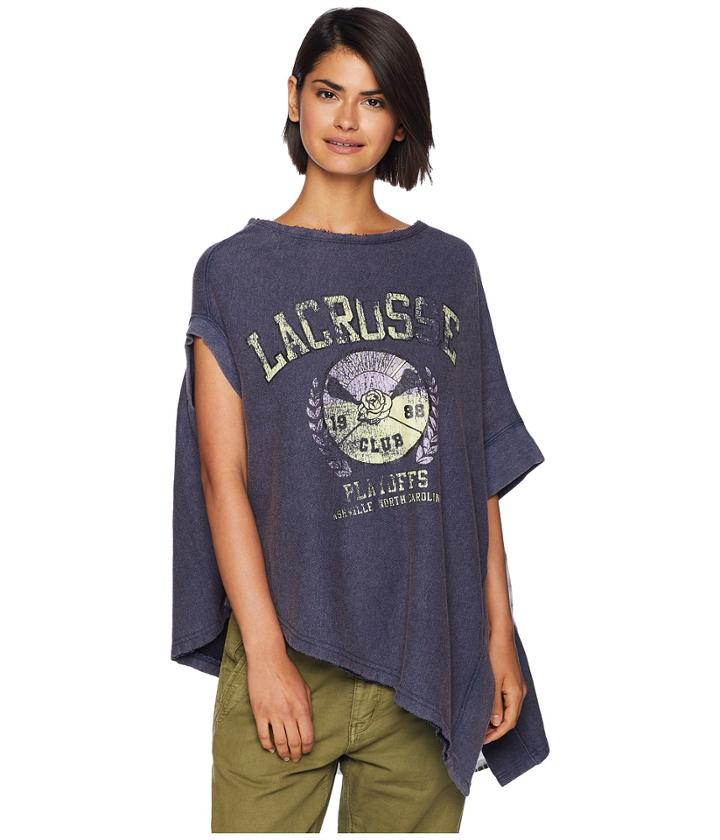 Free People Off Side Tee Pullover (navy) Women's T Shirt