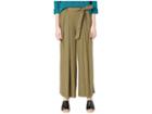 Eileen Fisher Wide Leg Pants W/ Belt (olive) Women's Casual Pants