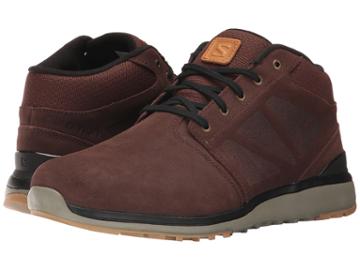 Salomon Utility Chukka Ts Wr (trophy Brown Leather/brown Black/dark Titanium) Men's Shoes