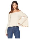 Moon River Bell Sleeve Off Shoulder (ivory) Women's Clothing
