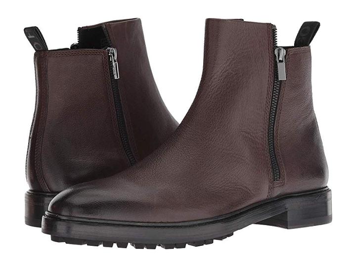Boss Hugo Boss Boheme Zip Casual Boot By Hugo (dark Brown) Men's Shoes