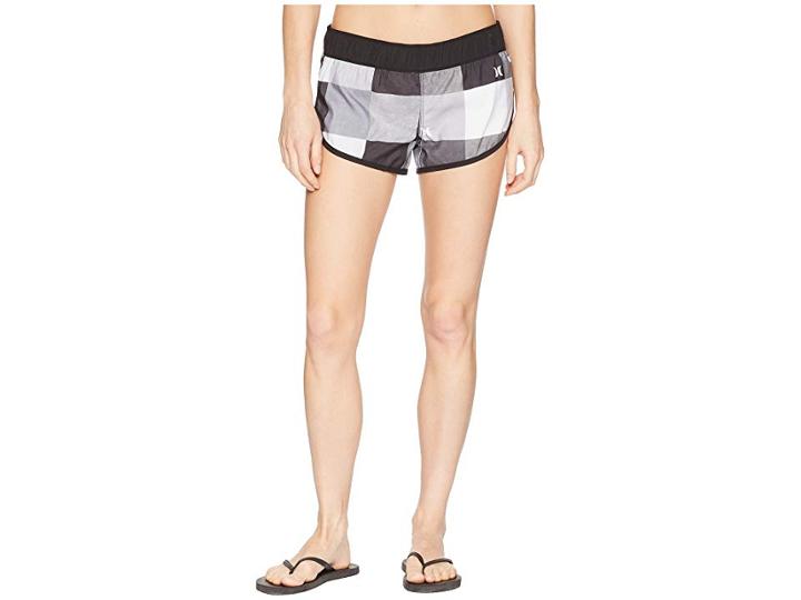 Hurley Supersuede Kingsroad Beachrider Shorts (black/black/white) Women's Swimwear