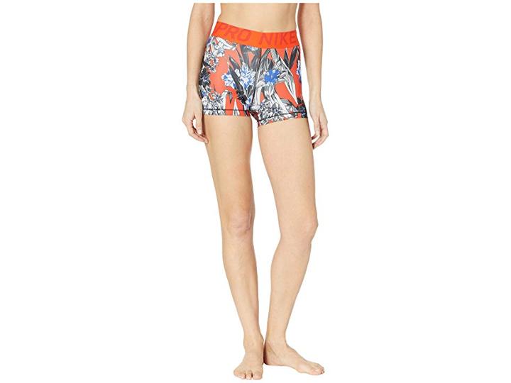 Nike Pro Hyper Femme Shorts 3 (white/team Orange/mystic Red) Women's Shorts