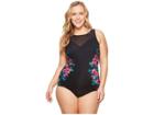 Miraclesuit Plus Size Tahitian Temptress Fascination One-piece (black) Women's Swimsuits One Piece