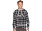 Unionbay Switchback Flannel Hoodie (dark Medium Grey Heather) Men's Sweatshirt