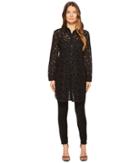 Neil Barrett Wide Step Abstract Lace Shirt (black) Women's Clothing