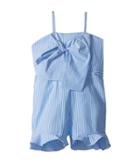 Bardot Junior Jen Bow Romper (big Kids) (placid Blue Stripe) Girl's Jumpsuit & Rompers One Piece