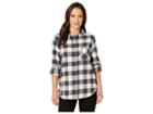 Dylan By True Grit Vintage Buffalo Checks One-pocket Shirt (pink) Women's Clothing