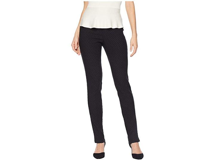 Lisette L Montreal Cable Print Jacquard Slim Pants (black) Women's Casual Pants