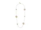 Tory Burch Geo Pearl Rosary Necklace (pearl/tory Gold) Necklace