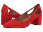 French Sole Courtney2 Heel (red Suede) Women's Shoes