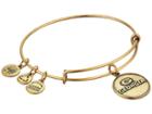 Alex And Ani University Of Georgia(r) Logo Charm Bangle (rafaelian Gold Finish) Bracelet