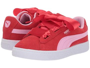 Puma Kids Suede Heart Radicals (little Kid) (hibiscus/pale Pink) Girls Shoes
