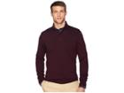 Perry Ellis Cotton Modal 1/4 Zip Sweater (port) Men's Sweater
