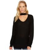 Splendid Cut Out Pullover (black) Women's Clothing